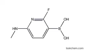 Molecular Structure of 909187-40-2 (2-fluoro-6-(methylamino)pyridin-3-ylboronic acid)
